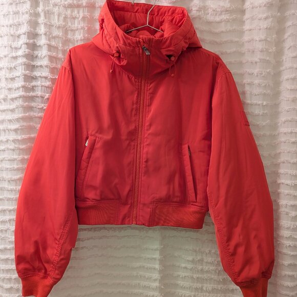 New bright coral cropped bomber - Picture 1 of 5
